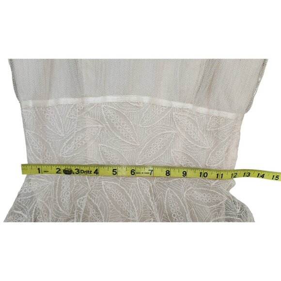 Vintage 1950s Lace & Netting Formal Cocktail Party Dress XXS - Picture 13 of 14